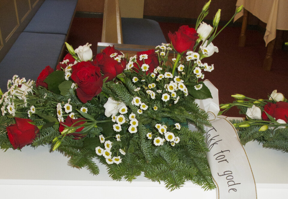 Begravelse, blomster