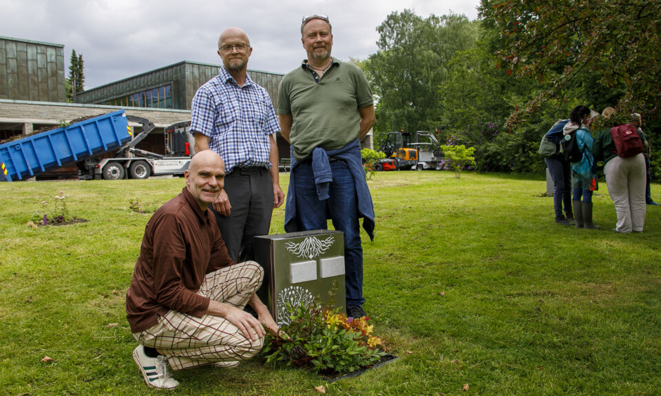 Trond Bugge, Vannskrekk (til venstre), Stein Nerland og Snorre Utengen fra Gravplassetaten i Oslo. Trond Bugge, Vannskrekk (til venstre), Stein Nerland og Snorre Utengen fra Gravplassetaten i Oslo.